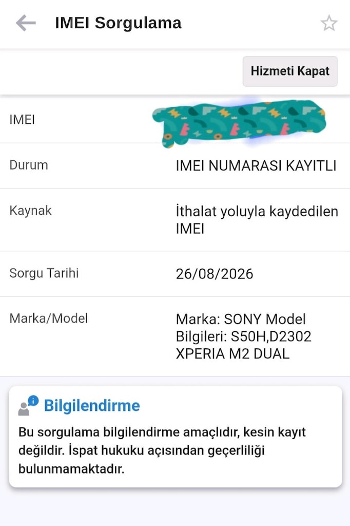 Sony Xperia M2 Dual - imei kayıtlı - 8