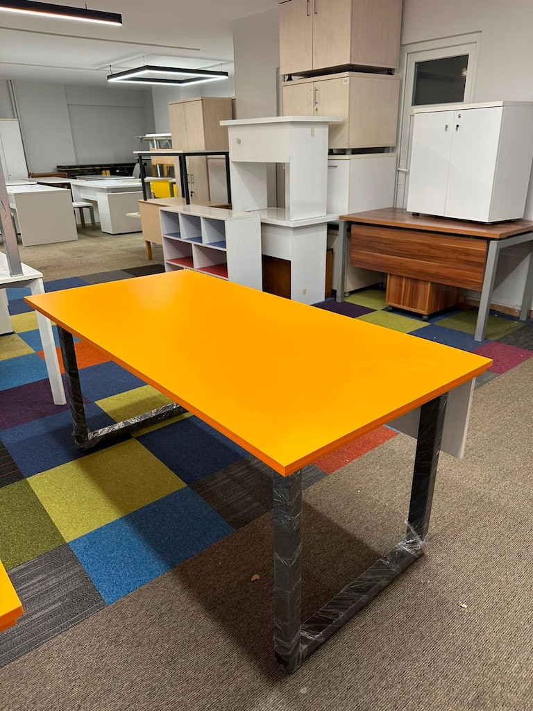 KLAS OFİS ÜSKÜDAR 165x80 cm MODERN TURUNCU ÇALIŞMA MASASI - 5