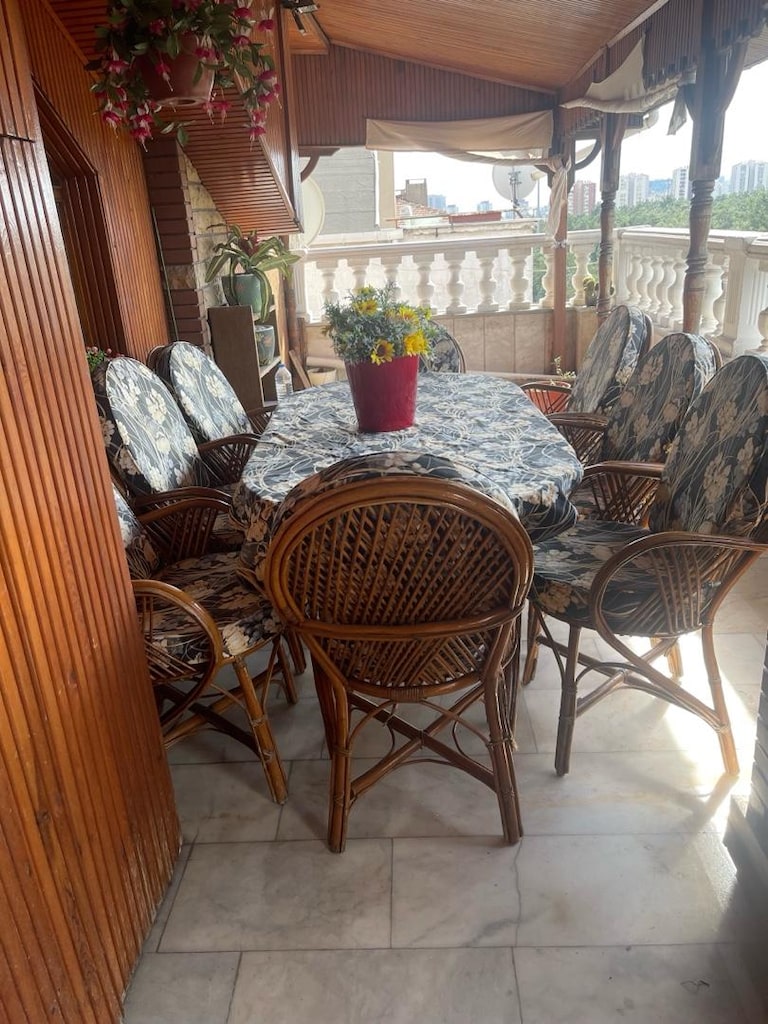 Ahşap Bambu Bahçe ve Teras Masa Sandalye Takımı Mobilyası - 5