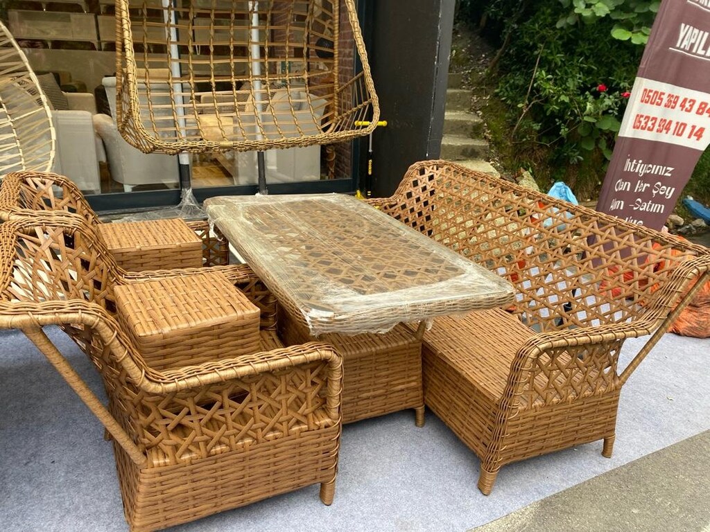 SIFIR RATTAN BALKON SETİ - 4