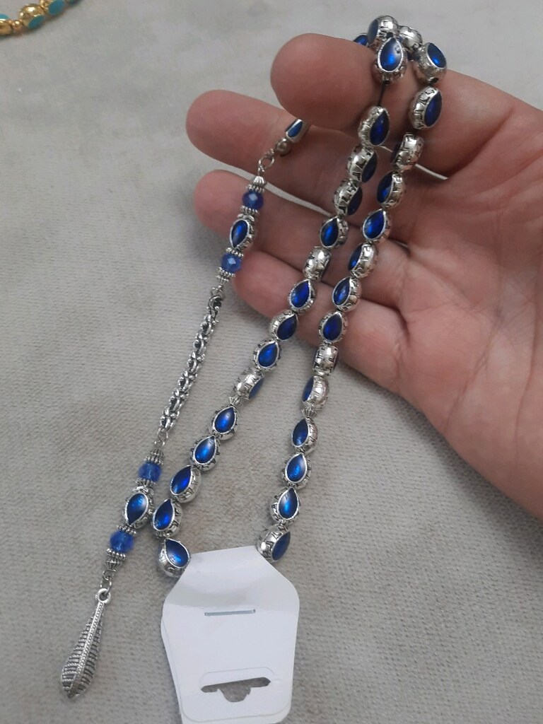 Gümüş kaplama kafesli tesbih - 5