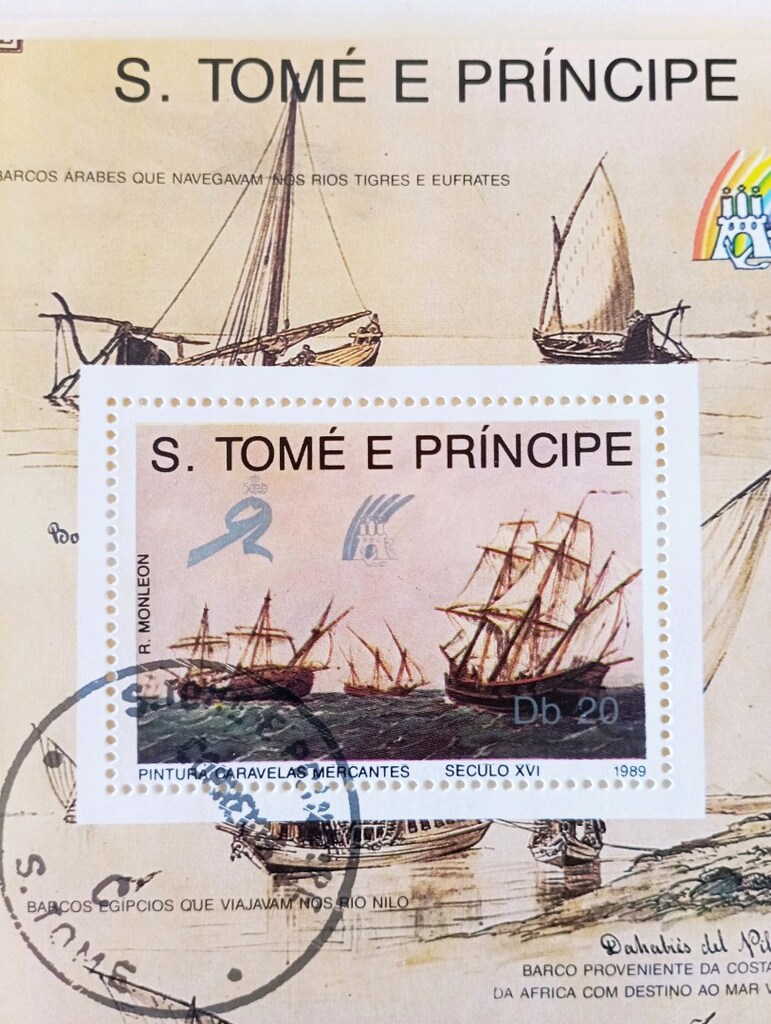 1989 São Tomé ve Príncipe – 16. Yüzyıl Gemileri Blok Pul - 2
