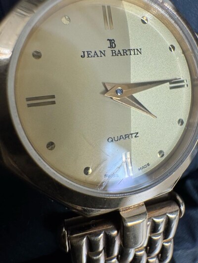 Jean Bartin İsviçre 7 Jewels 18K Altın Kaplama Koleksiyonluk Saat