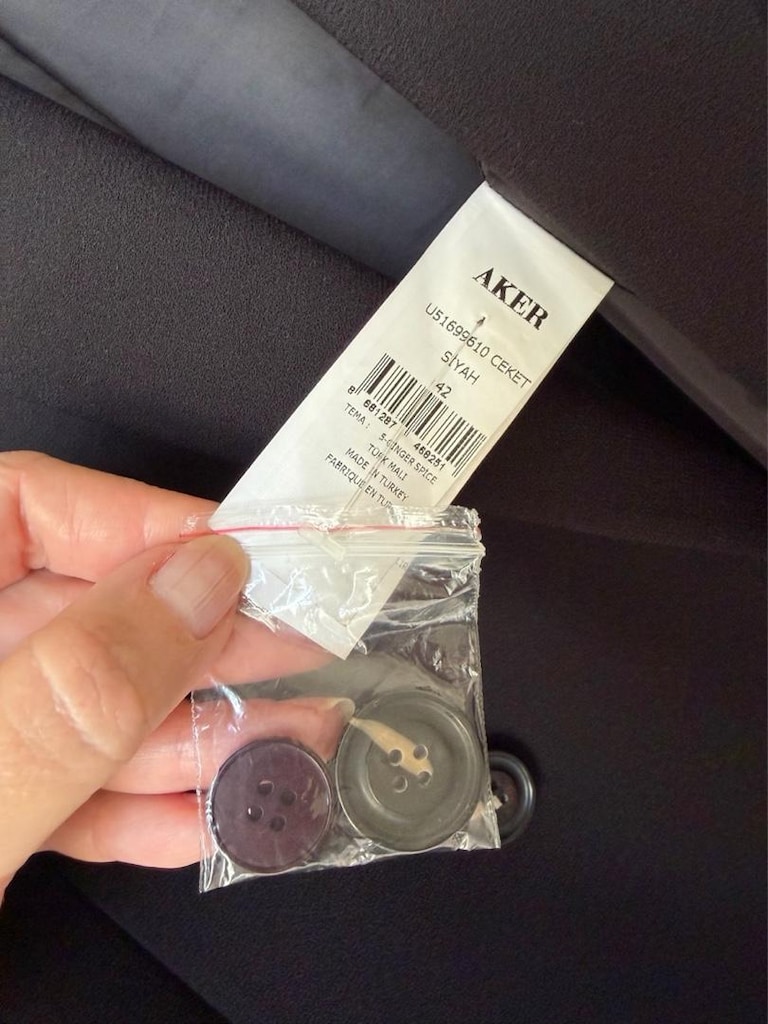 AKER Siyah Kruvaze Blazer Ceket Sıfır Ürün - 6