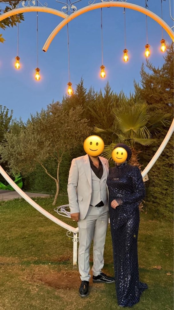 lacivert taşlı abiye - 2