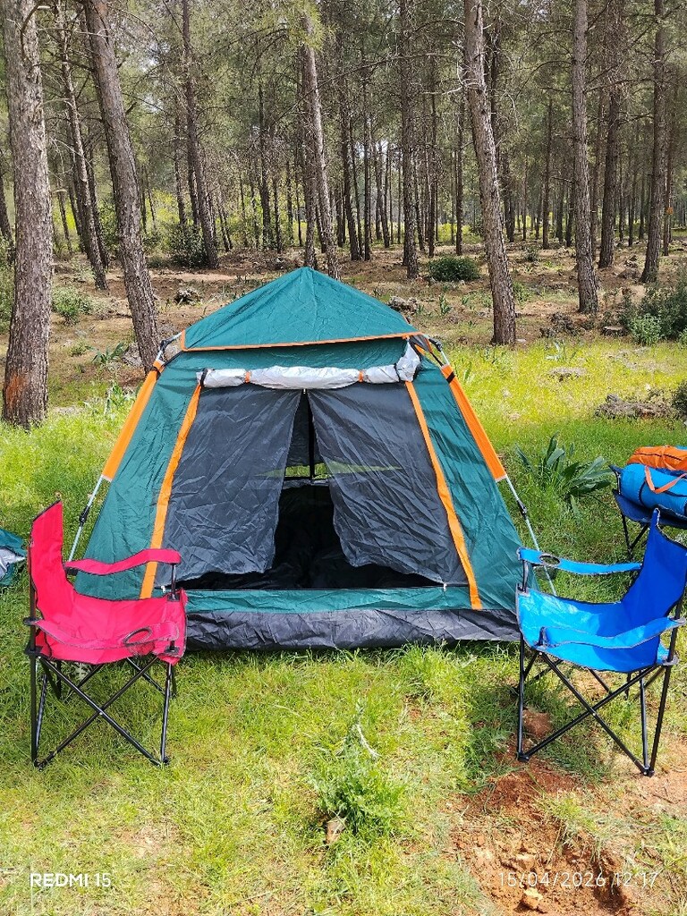 KAMP ÇADIR OTOMATİK KURULUM 240X240X165 4 TARAFI SİNEKLİKLİ 2 KAPI - 2