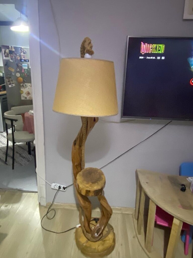 Ahşap ışıklı lambader - 3