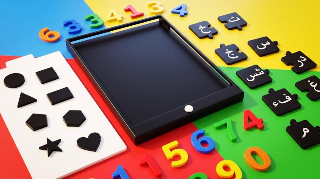 Eğitici Oyuncak Tablet 4'ü 1 Arada, Şekil Rakam Sayı ve Elif-Ba - 2