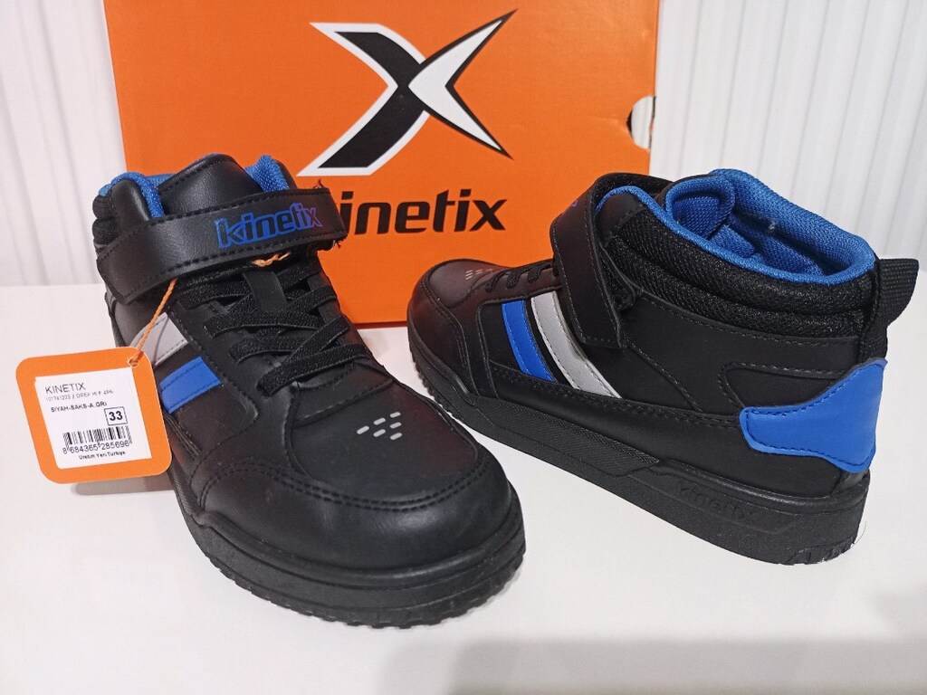 33 NUMARA Kinetix ErkekÇocuk High Sneaker DREP HI F 4PR Siyah-Saks-Gri - 3