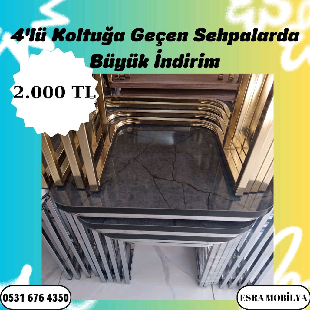 Kampanyalı Nakite Özel Gel Ala Özel Koltuğa Geçe Bilen Sehpa Modellerm - 10
