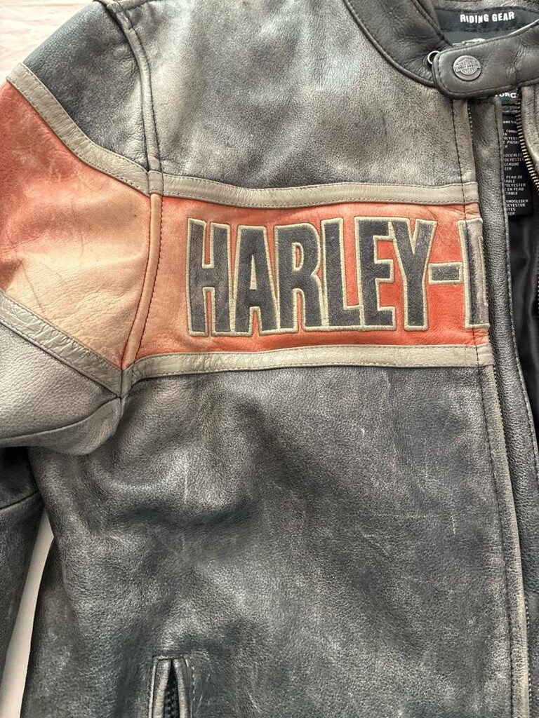 Harley Davidson, Riding Gerçek Deri Ceket - 5