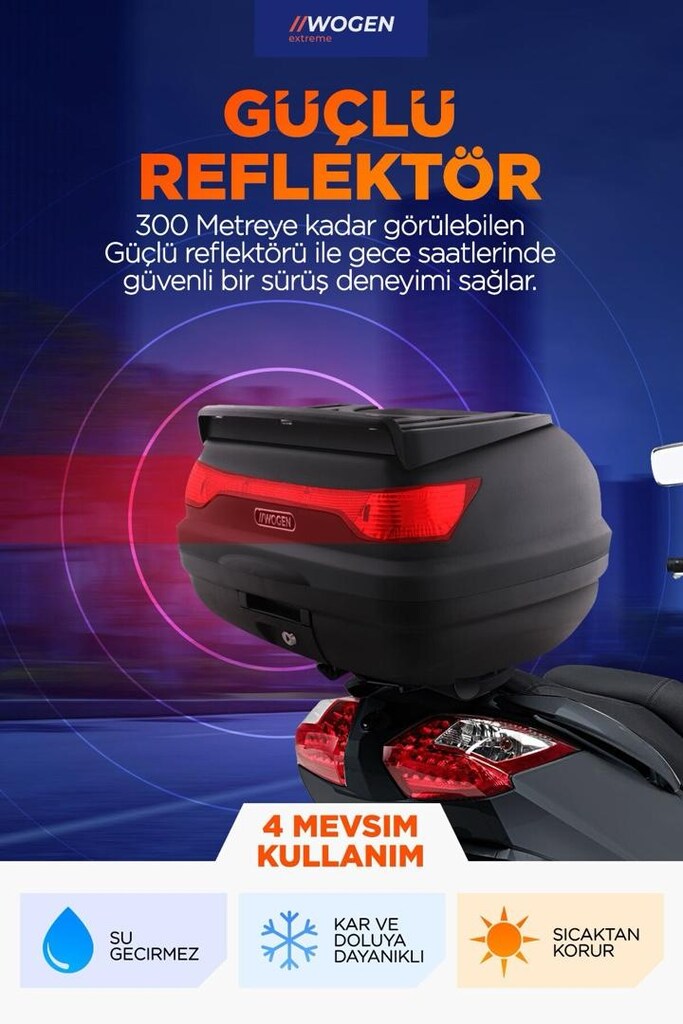 WOGEN WG41 41LT MOTOSİKLET ARKA ÇANTA (Topcase) - 5