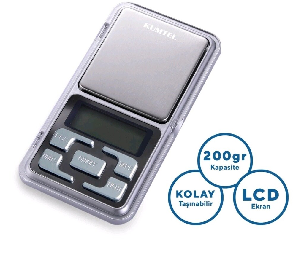KUMTEL hassas dijital mücevher tartısı. LCD Ekran. Sıfır kutusunda. - 6