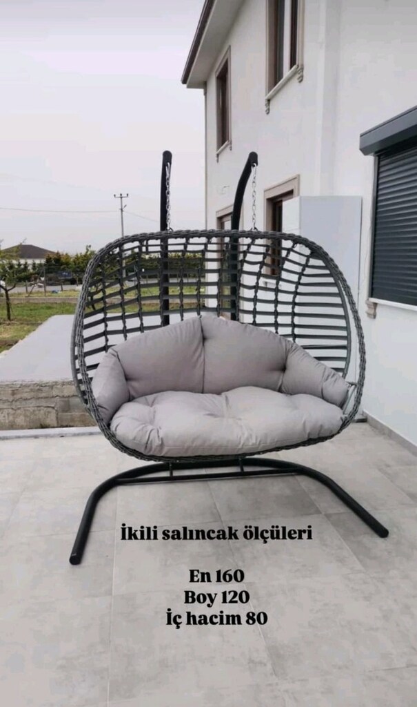 Rattan Armut Salıncak, Balkon Salıncağı, Bahçe Salıncağı SIFIR - 3