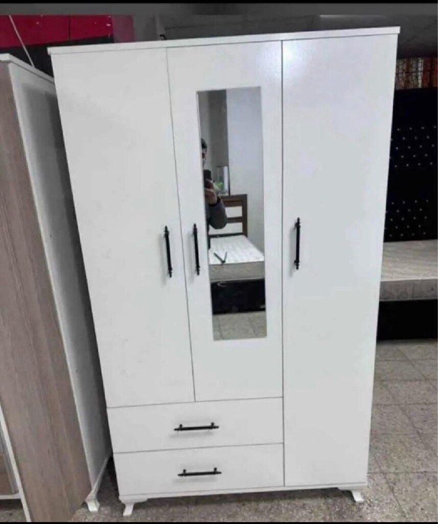 1. 3 Kapaklı Raflı Çekmeceli Askılıklı Gardırop – Genç Odası & Ofis - 2