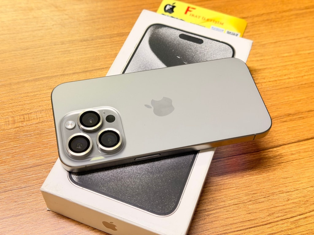 İPHONE 15 PRO 128GB NATURAL PİL%95 GARANTİLİ SERİ DEĞİŞENSİZ... - 8