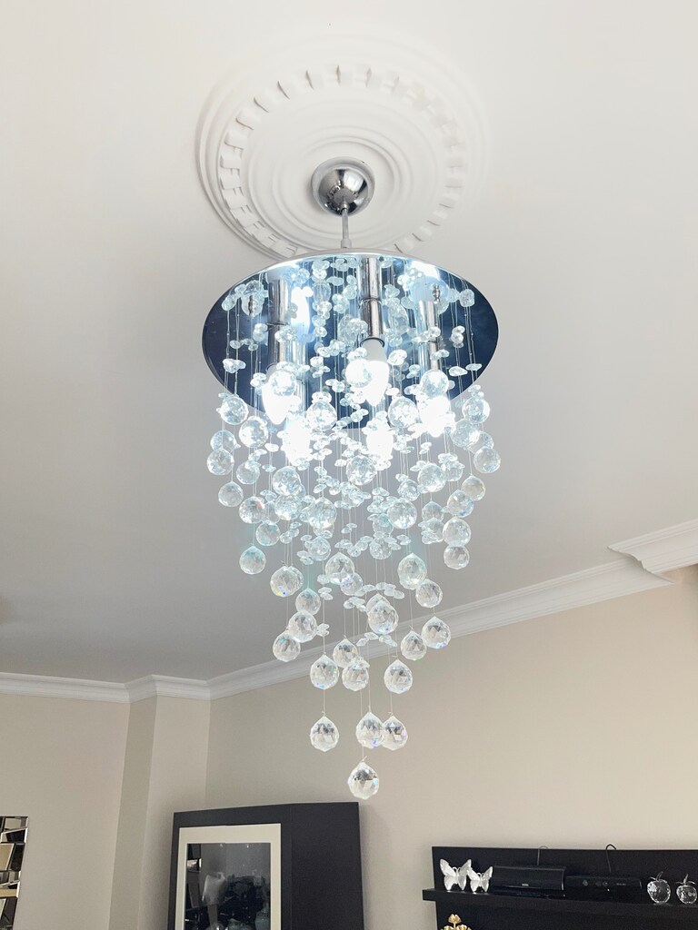 Kristal Taşlı Modern Plafonyer Avize - 4