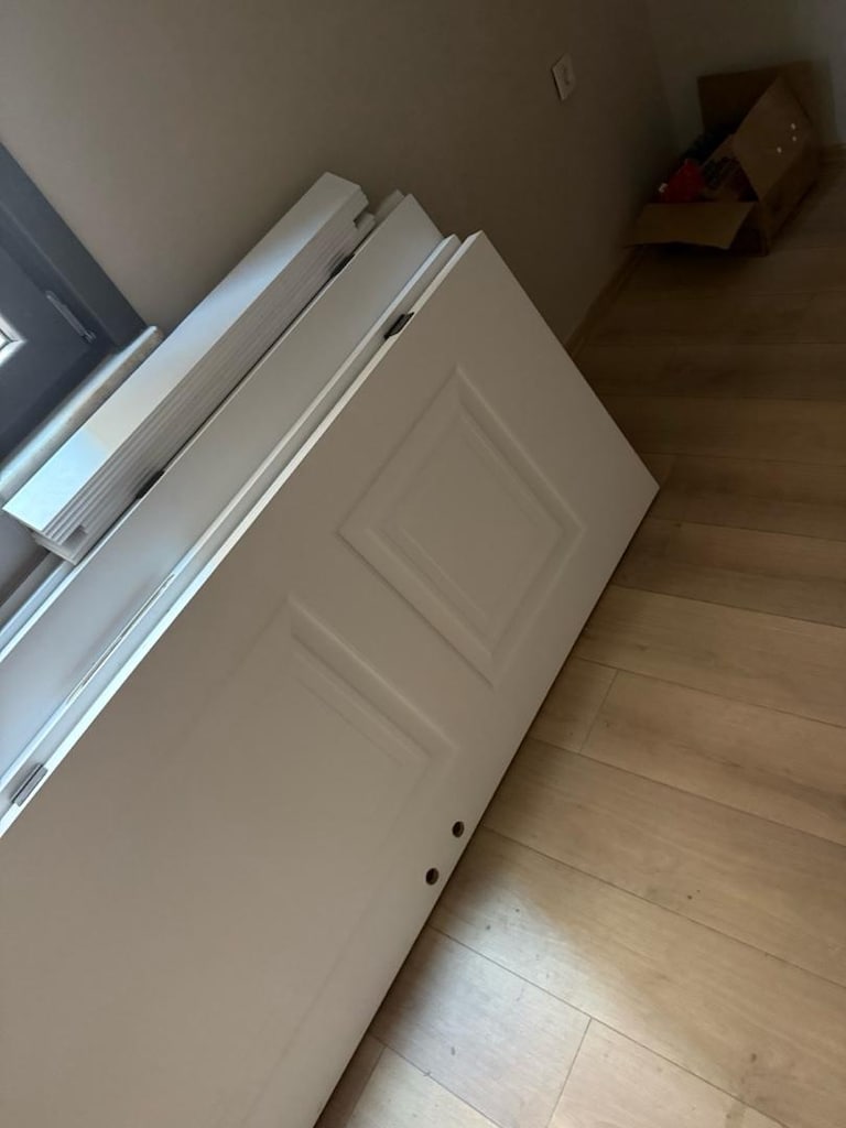 Toplu 6 Adet Beyaz İç Kapı – 1 Lake 5 Panel – Kasa Pervaz Dahil - 5