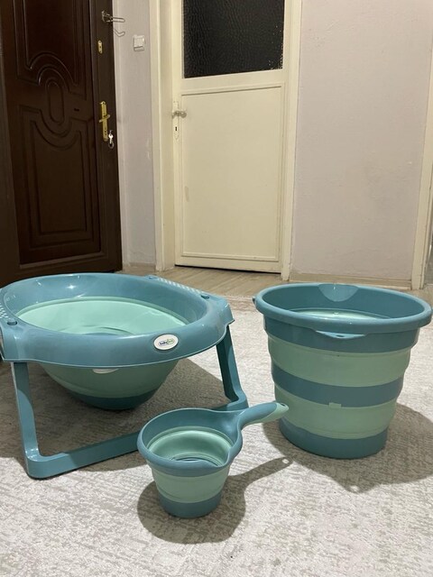 babyjem katlanabilir banyo seti yeşil