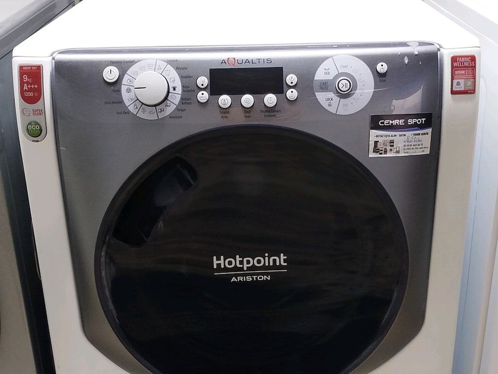 AQUALTİS 9 KG ÇAMAŞIR MAKİNESİ İZMİR İÇİ 3 AY GARANTİMİZ VARDIR - 2