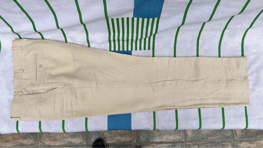 WINTAGE BELPANT KETEN PANTOLON 46 beden 6 drop - 2