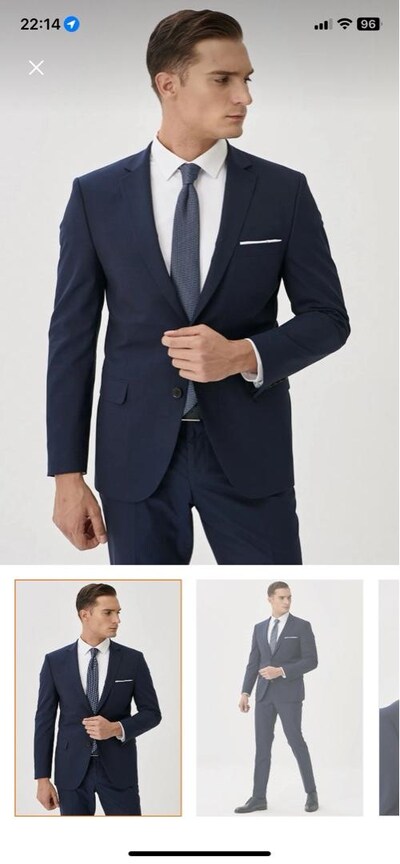 Altınyıldız Classics Erkek Lacivert Slim Fit Dar Kesim Mono Yaka Takım
