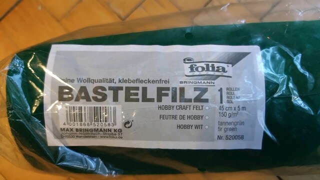Folia Paper 1 Rolle Bastelfilz Yeşil Keçe