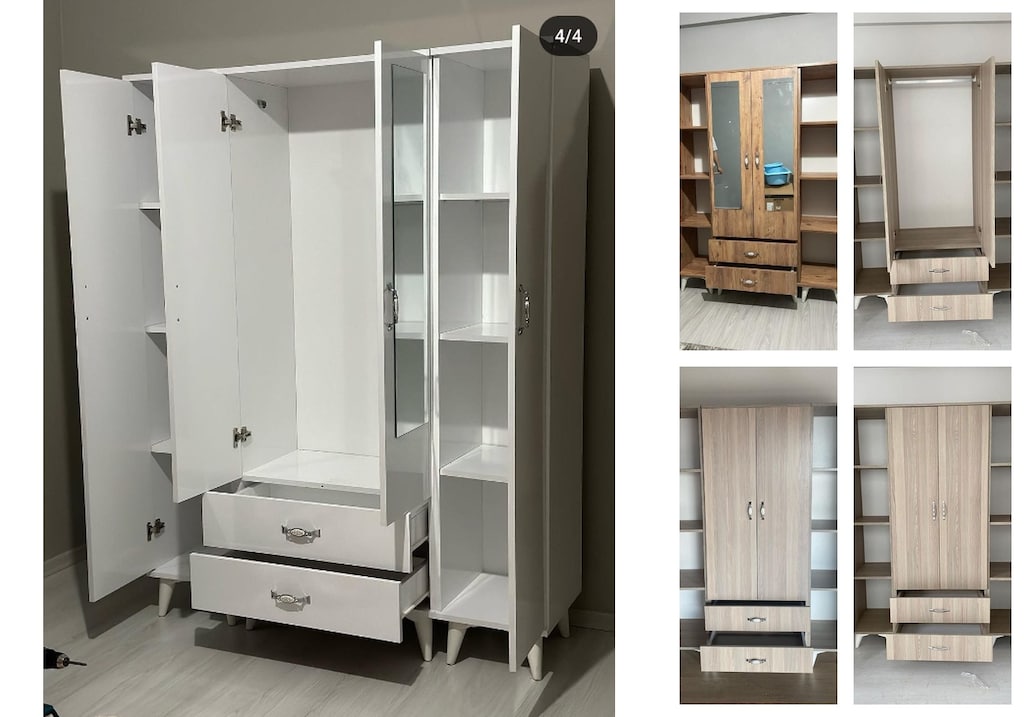 4 kapaklı elbise dolabı ejlqicvqht - 5