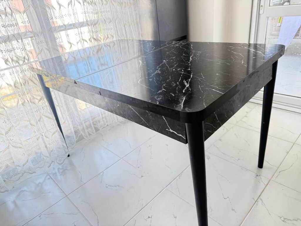 yemek masası mermer desenli - 4