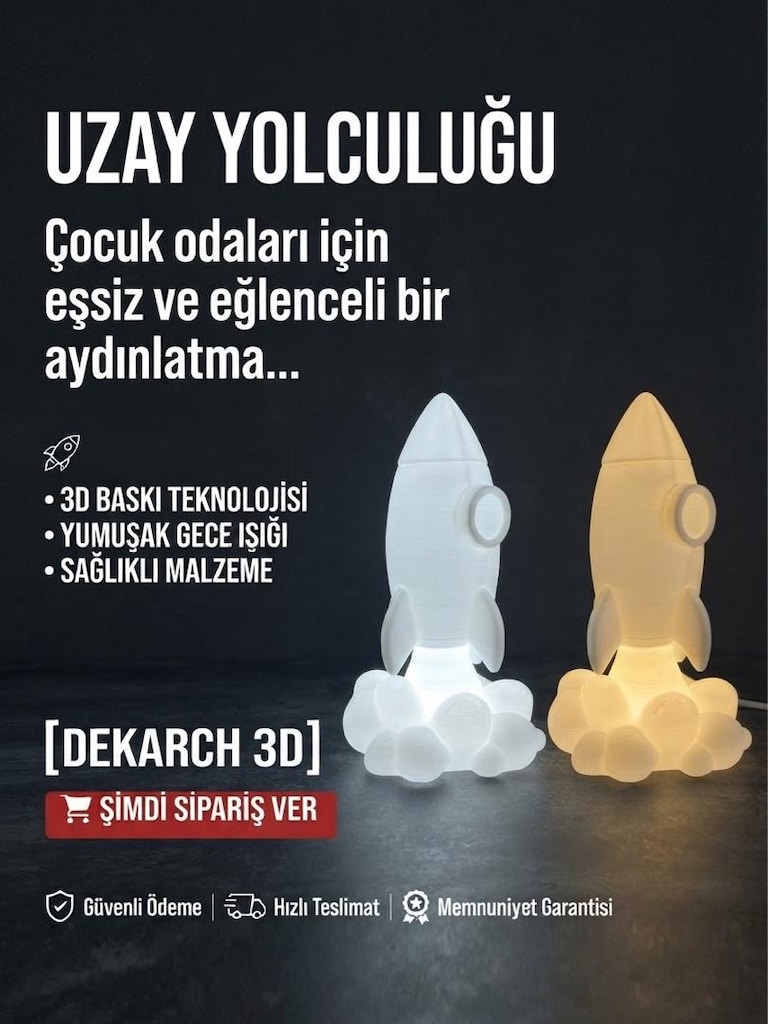 roket gece lambası - 2