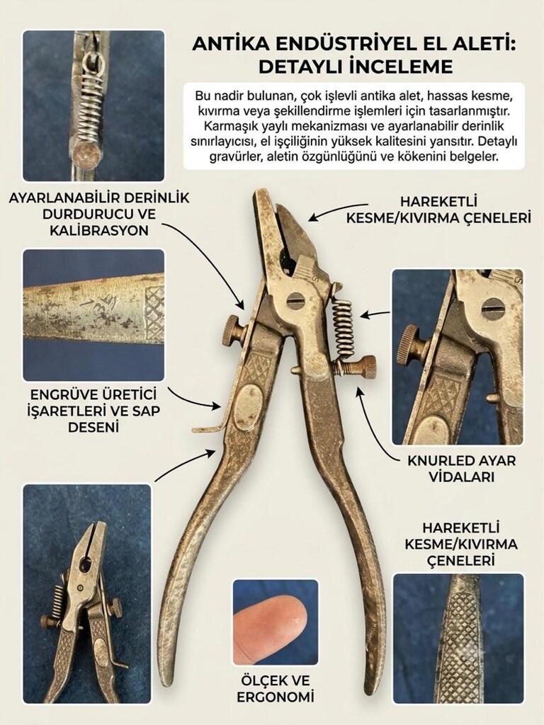 Antika Endüstriyel Mekanik El Aleti - 2