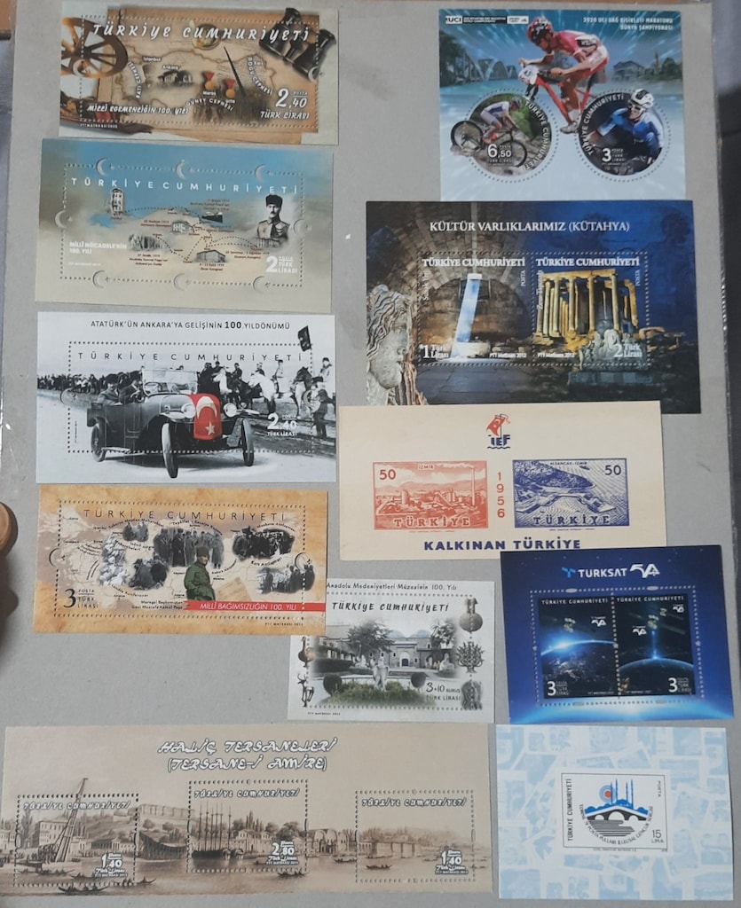 TÜRKİYE BLOK PULLAR 31 ADET MNH KULLANILMAMIŞ PUL KOLKSİYONU - 4