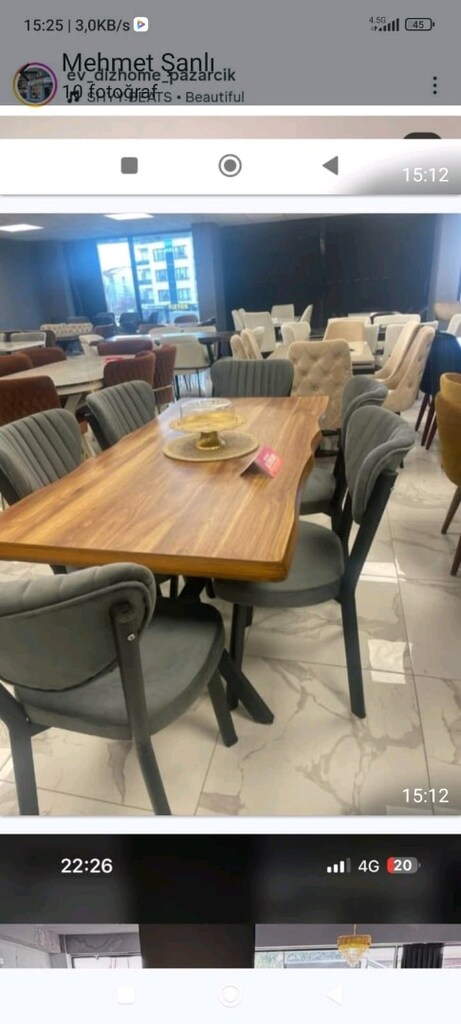 SIFIR YEMEK MASASI 6 KİŞİLİK 4 KİŞİLİK - 4