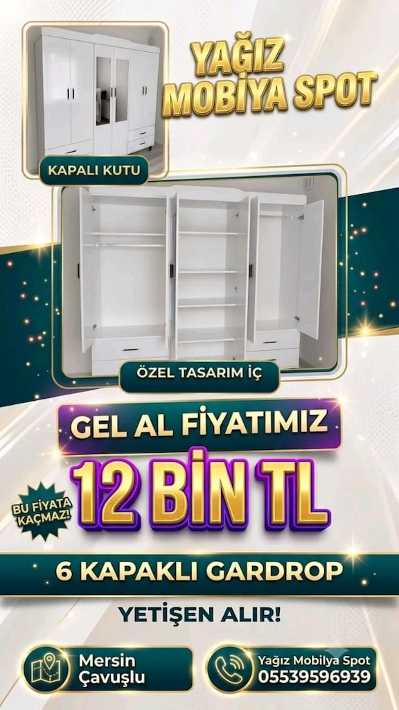 6 kapaklı dolap gardırop renk seçenekleri ile sizlerle kapalı kutu - 6