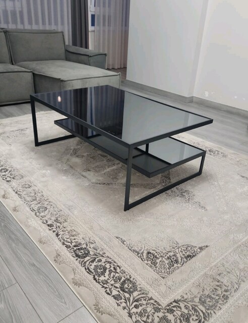 aynali metal orta sehpa