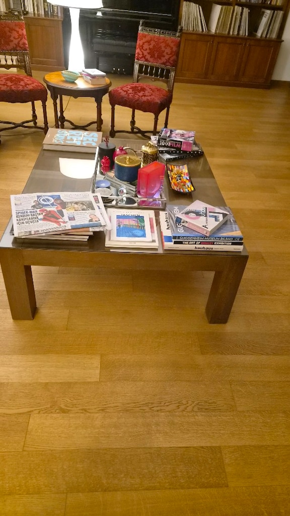 1950 ler Parsons dizayn sehpa (coffee table). üretim 2012. Masif Meşe - 3