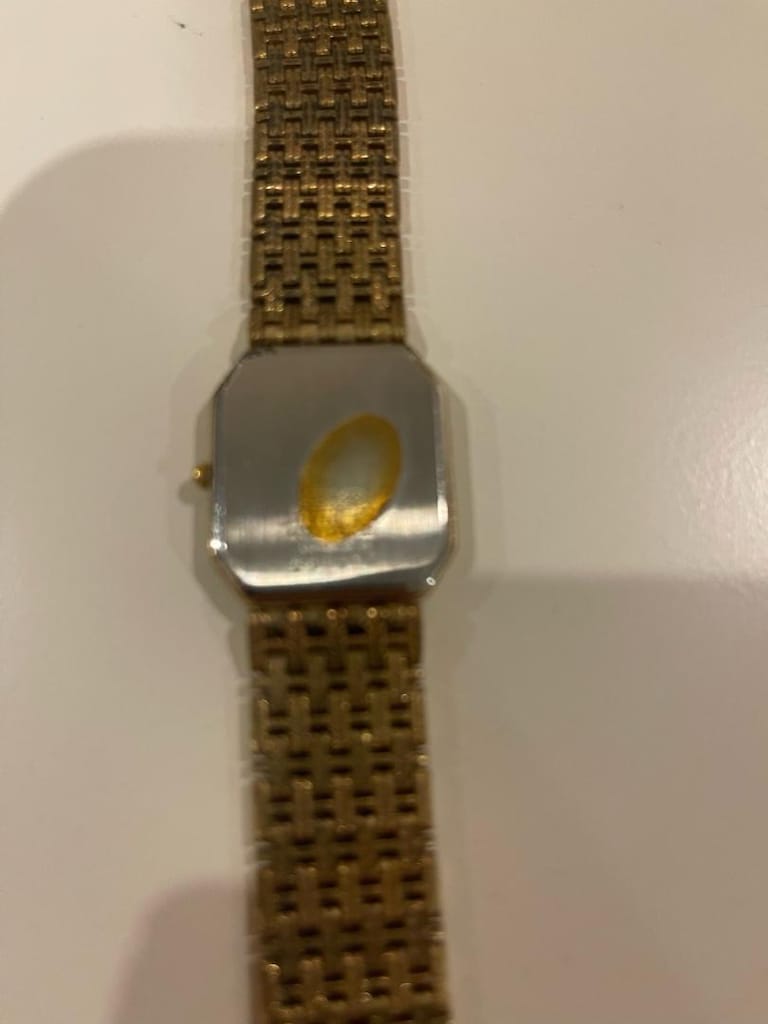 Antika Seiko Vintage Quartz ( 2030-5460) Retro Gold Erkek kol Saati - 3