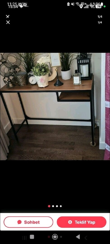 ikea çalışma masası ve sandalye toplam 20 bin sıfırı ölücüler uzak dur