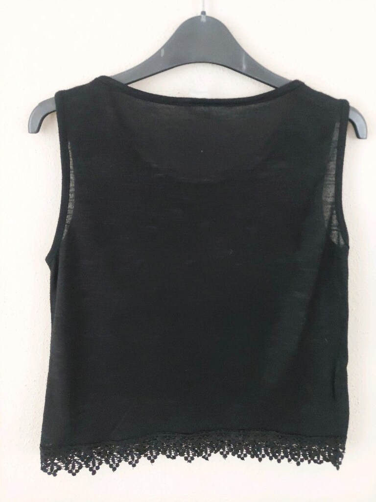 Tül kumaş Çiçek desen dantelli bluz - 4