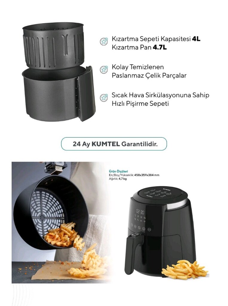 Kumtel Yağsız fritöz Airfrter - 13