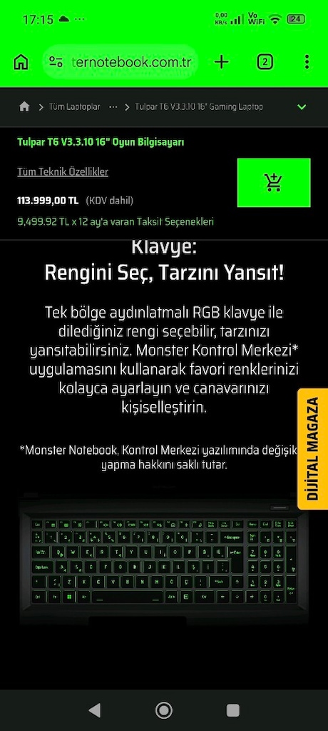 MONSTER tulpar t6.v3.10.6 oyuncu bilgisiyarı - 15