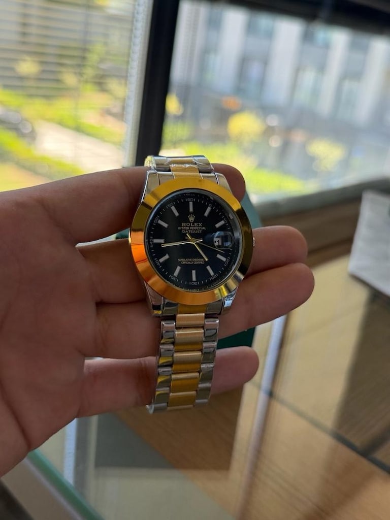 GOLD GÜMÜŞ ROLEX ERKEK KOL SAATi - 4