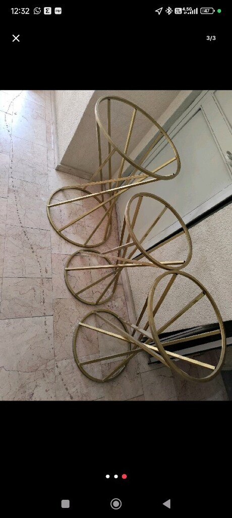 GOLD METAL ORGANİZASYON DEKOR STAND SETİ - 2