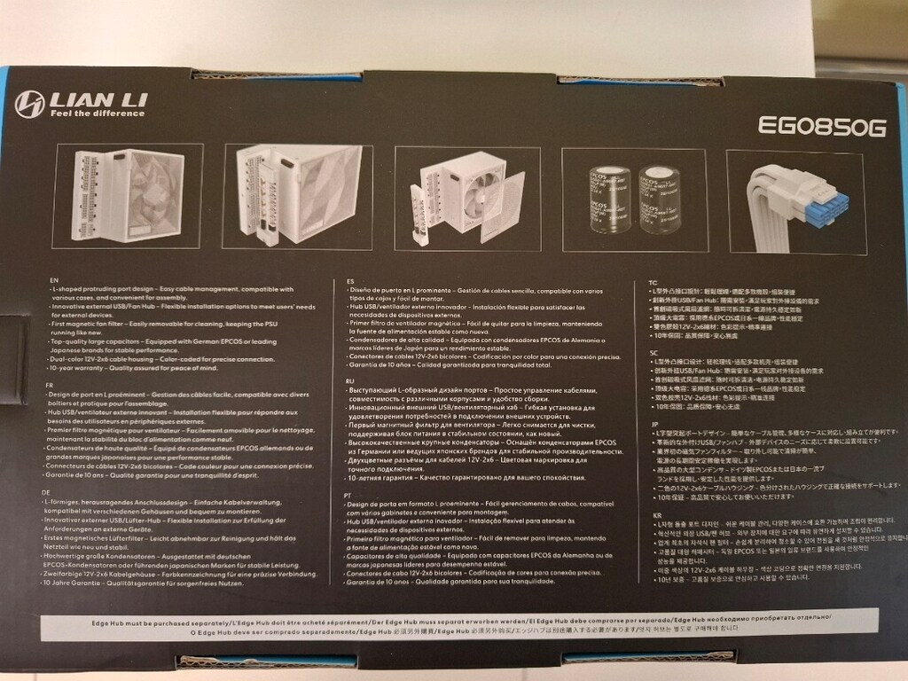Lian Li Edge Gold EG0850G Gen5.1 850 W Beyaz Power Supply - 3