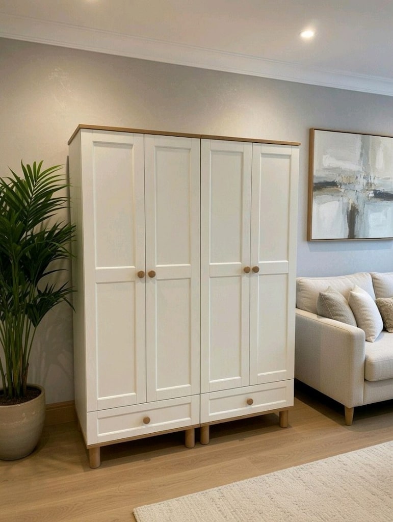 Sıfır 4 kapılı Membran MDF dolap 140-50-200 - 2