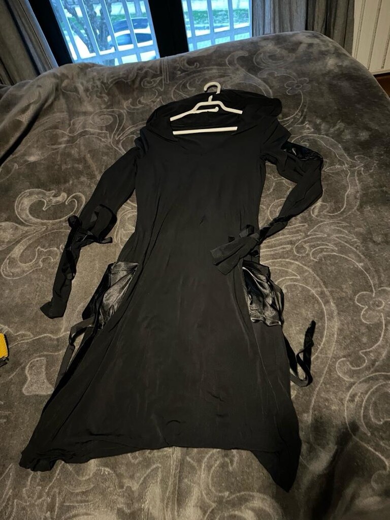 Siyah gotik elbise - 6