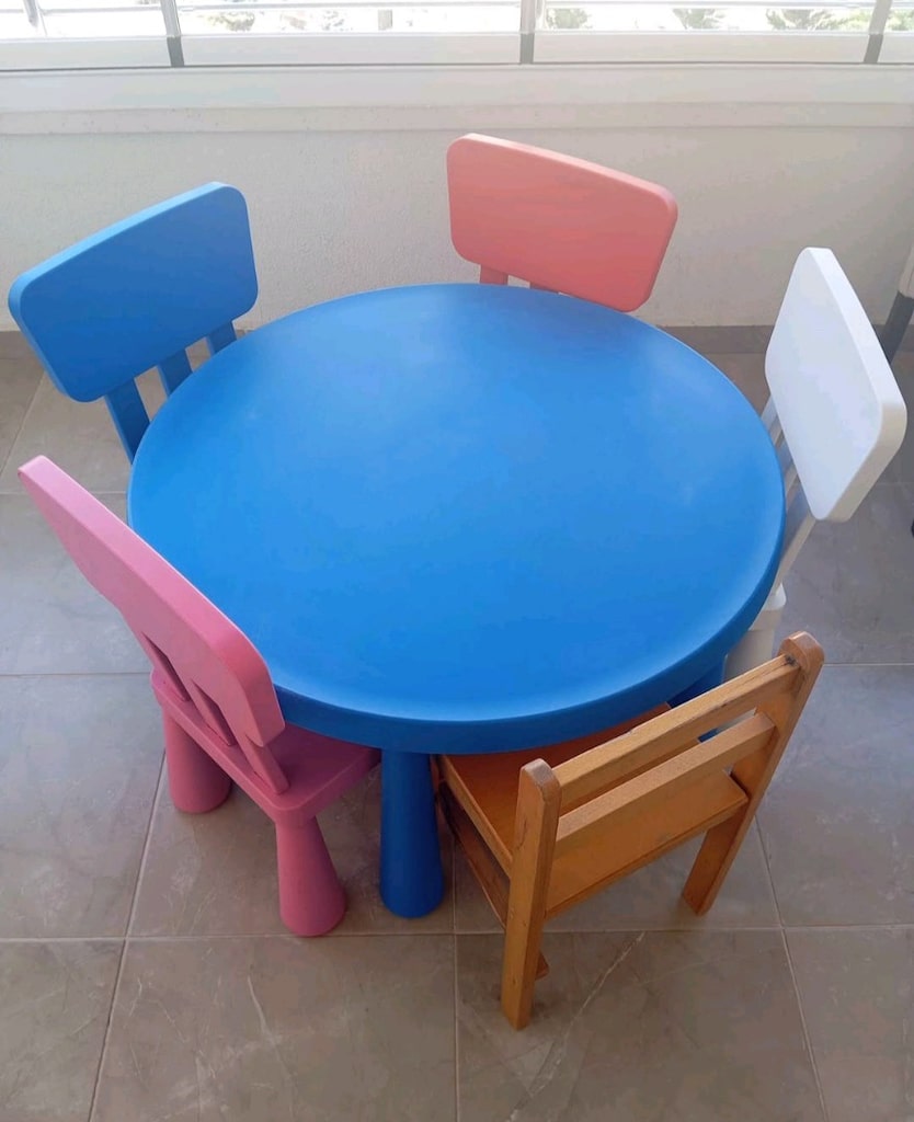 ikea mamud çocuk masa sandalye takımı - 7