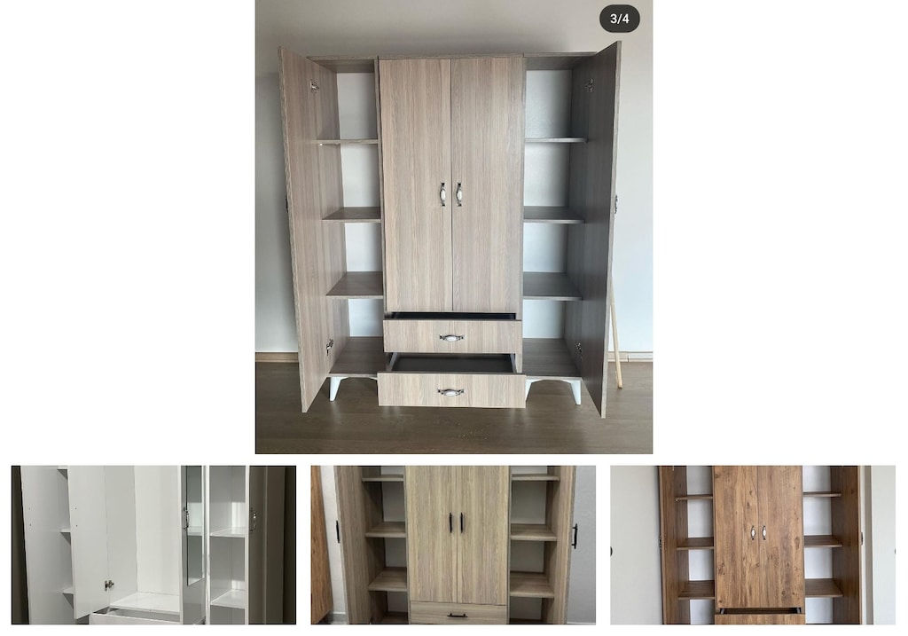 4 kapaklı elbise dolabı cnpfgupfnw - 4