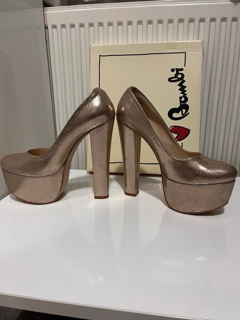 Ayakkabıı Bambi 15 cm Dore Simli 39 Numara - 3