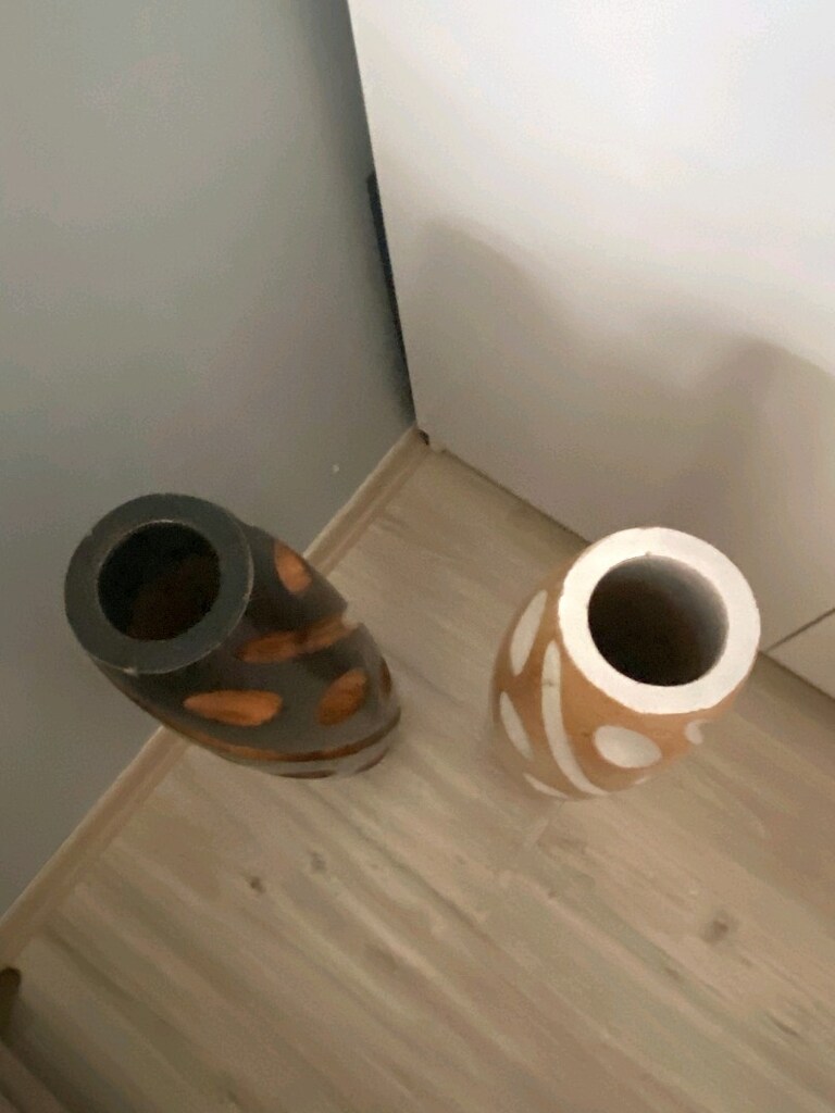 dekoratif ahşap eskitme vazo - 3